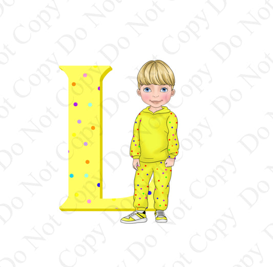 DTF Fabric - Boy Dotty Dolly