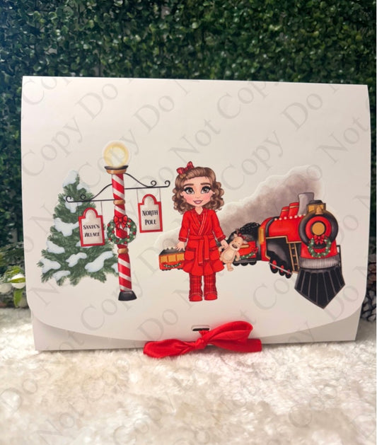 Dolly Gift Box - Girl Red Train (Name Optional)