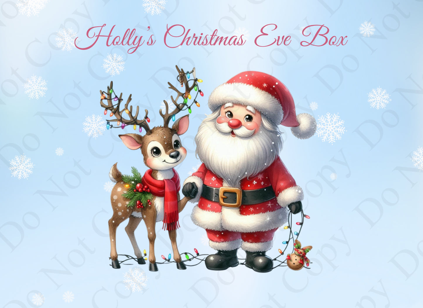 Santa and Reindeer Gift Box - (Name Optional)