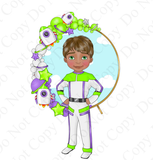 UV - Space Land Boy Round Background Dolly’s