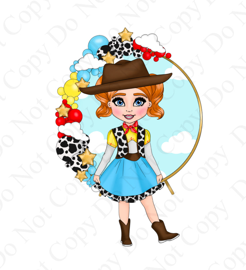 UV - Toy Land Girl Round Background Dolly’s