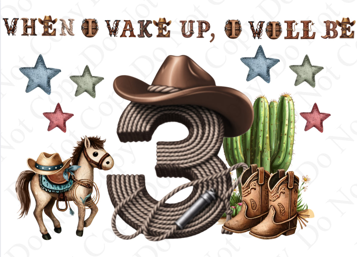DTF Fabric When I Wake - Cowboy 1-10