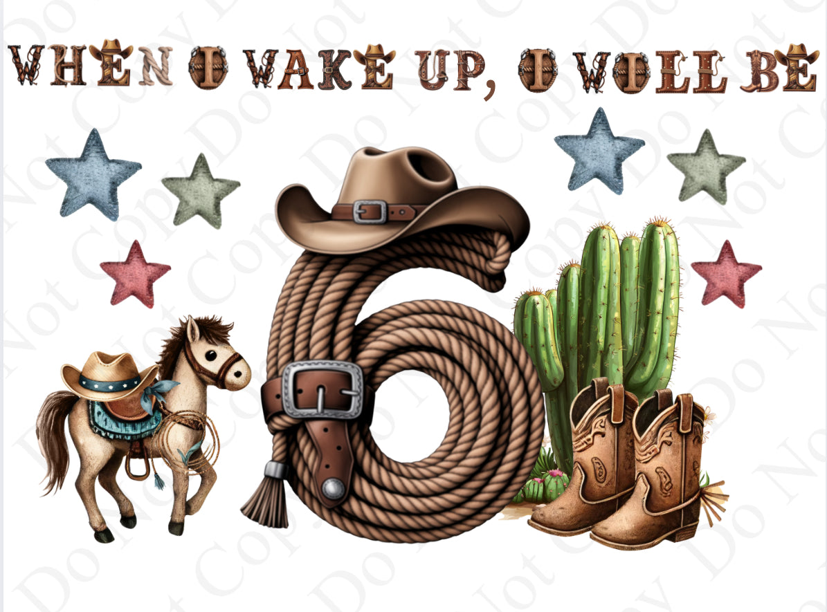 DTF Fabric When I Wake - Cowboy 1-10