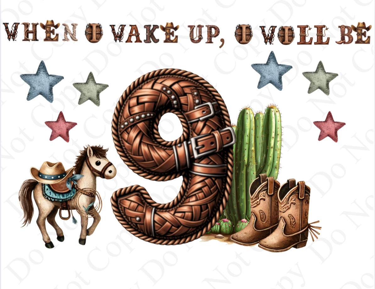 DTF Fabric When I Wake - Cowboy 1-10
