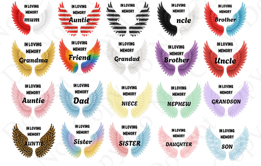 UV - Wings - In Loving Memory