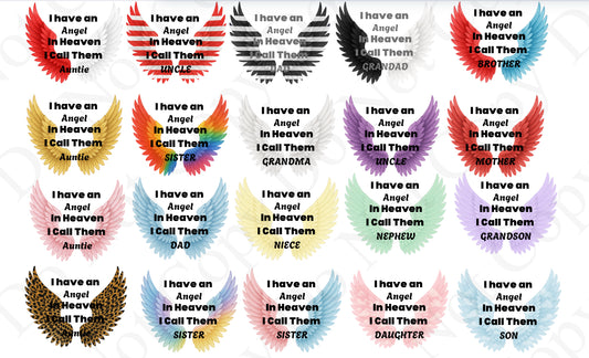 UV - Wings - I have an Angel in heaven (more colours added)