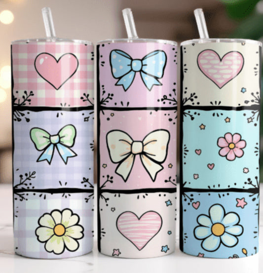 Sublimation Print - Floral Bow Pastel