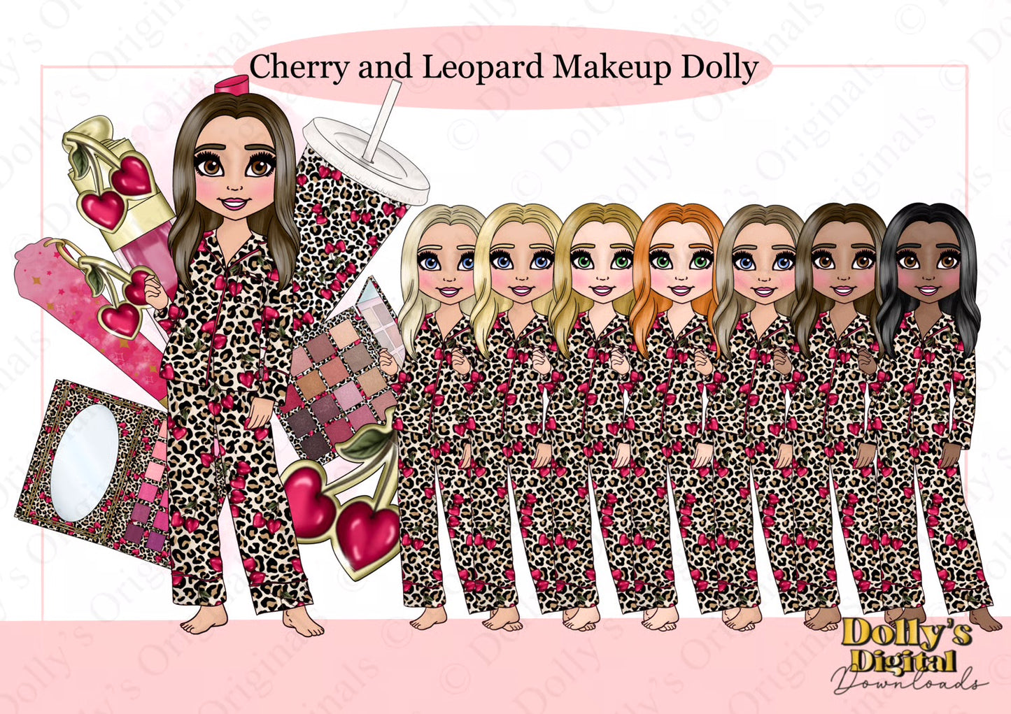UV Cherry and Leopard Makeup Dolly