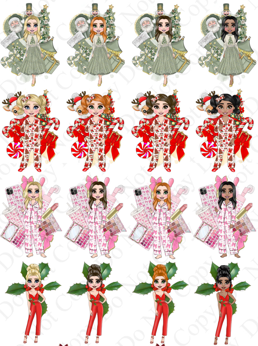 NEW DTF Fabric Dolly Mega Sheet part 3 (60 Dollys)