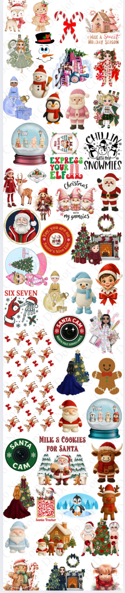 NEW UV Xmas Sheet 2 (50 Decals)