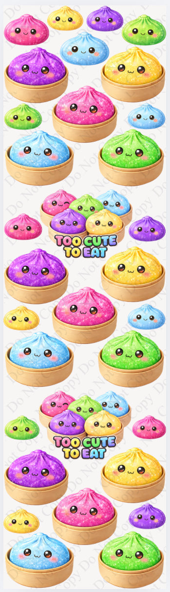 NEW DTF (Fabric) Glitter Dumpling Sheet