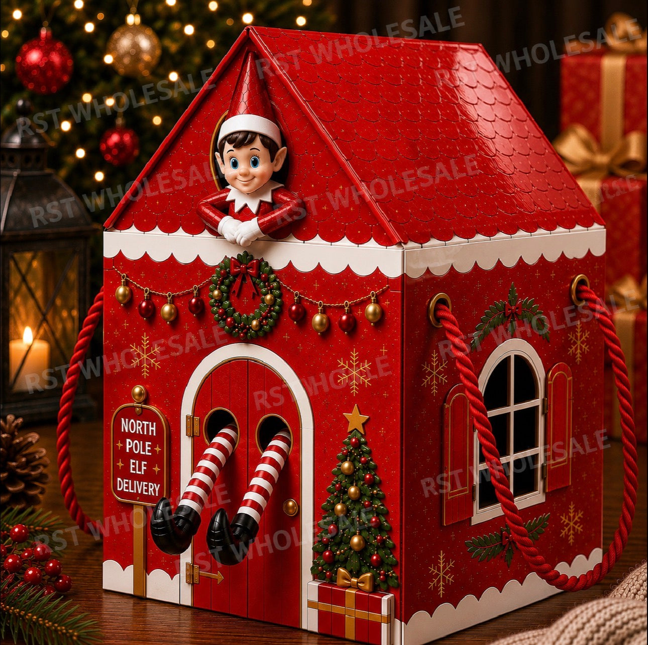 Red Elf ARRIVAL Box and 18inch Balloons PRE-Order due October