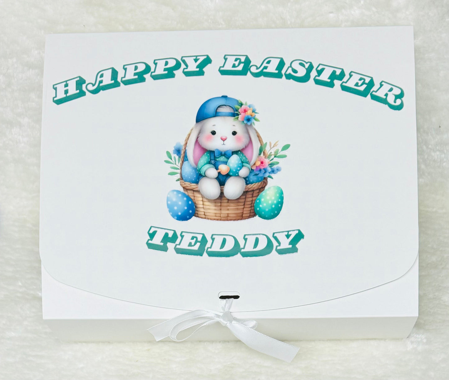 Custom UV DTF Boy Blue/Green Easter Box (RST Design)