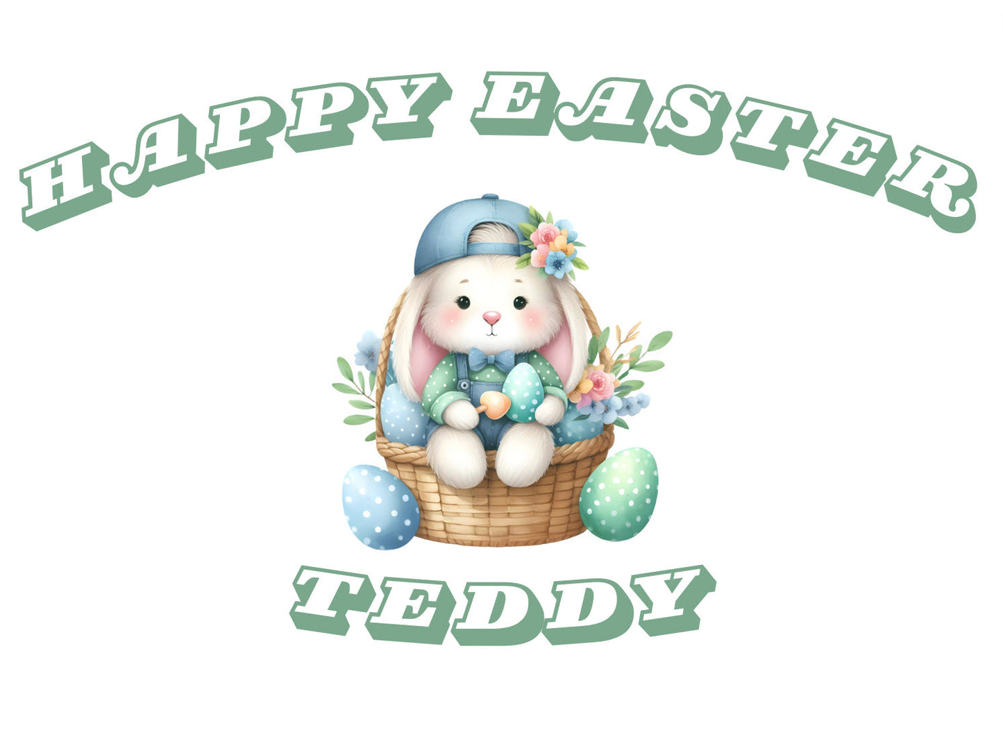 Custom UV DTF Boy Blue/Green Easter Box (RST Design)