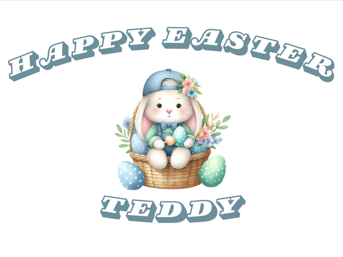 Custom UV DTF Boy Blue/Green Easter Box (RST Design)