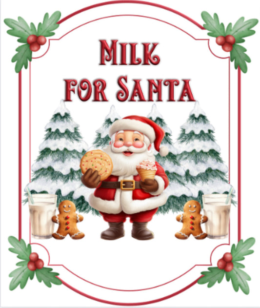 UV DTF - Christmas Milk for Santa (379)