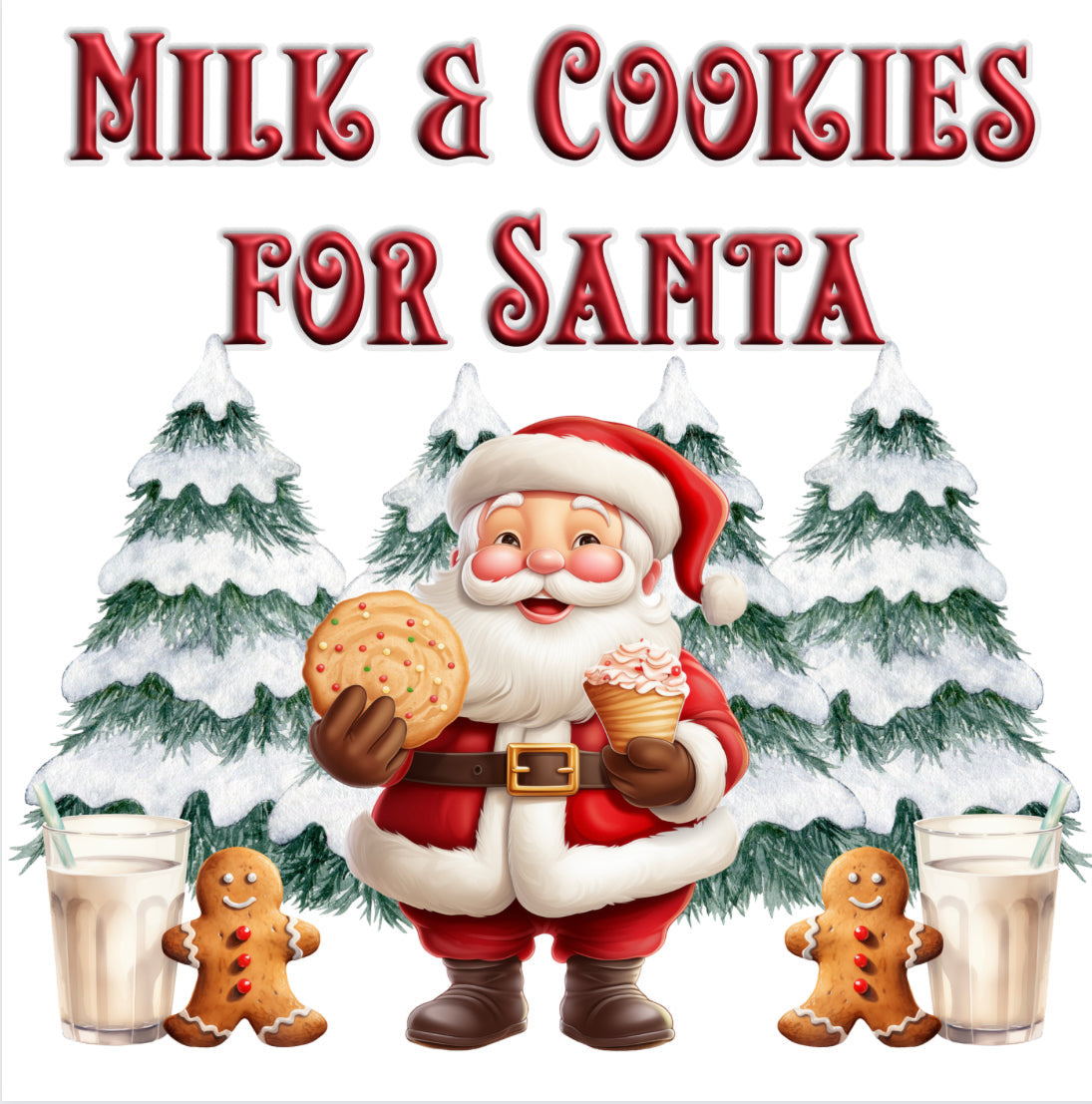 UV DTF - Christmas Milk & Cookie for Santa (378)