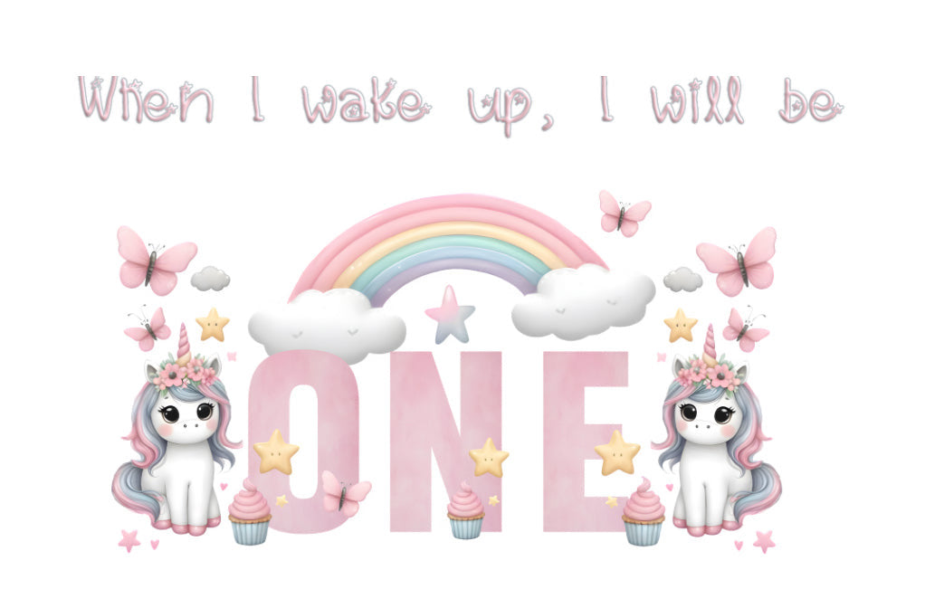 DTF Fabric When I Wake - Unicorn