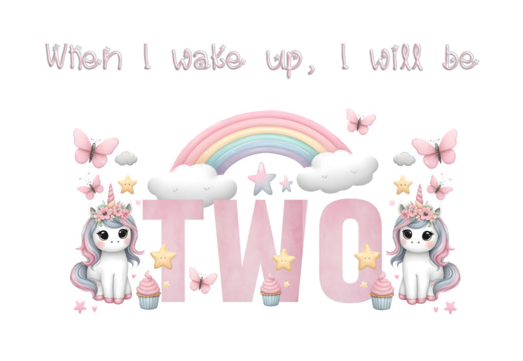 DTF Fabric When I Wake - Unicorn