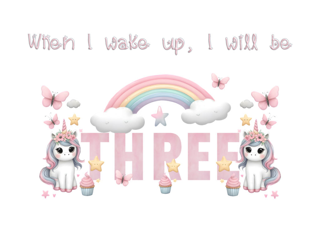 DTF Fabric When I Wake - Unicorn