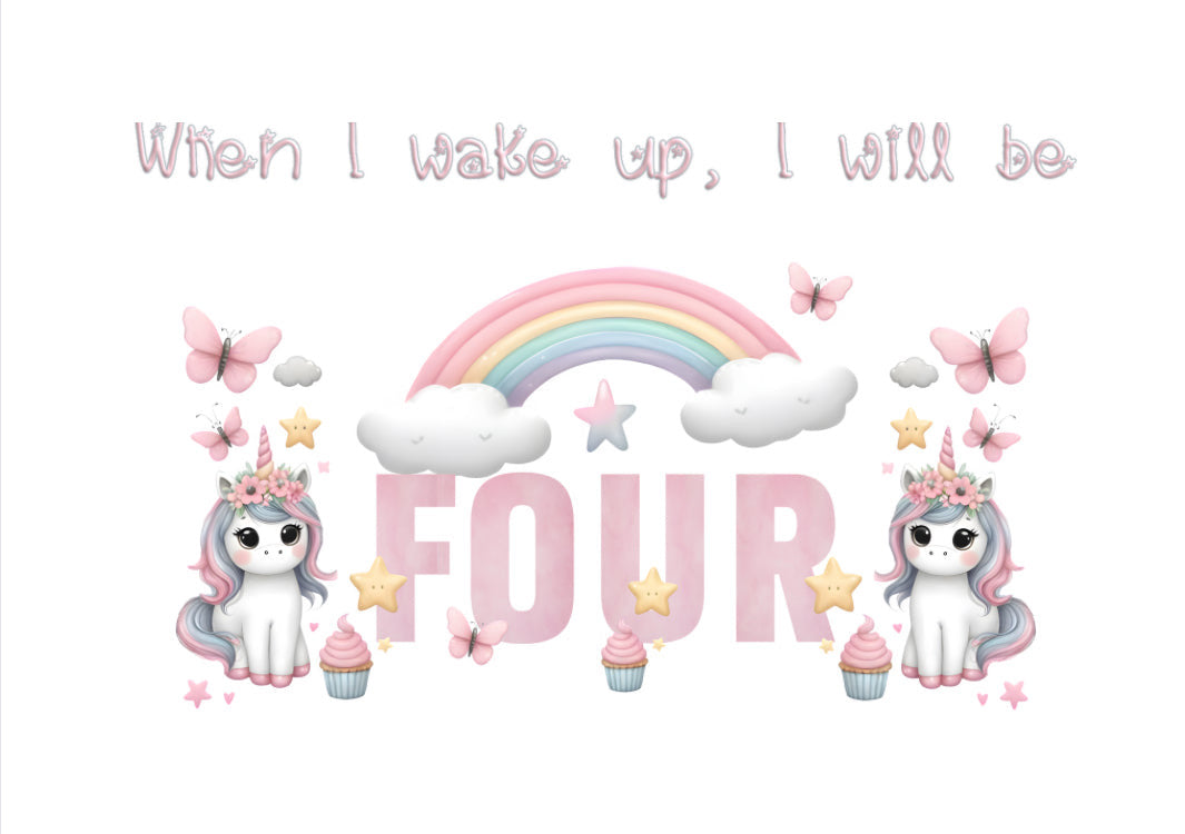 DTF Fabric When I Wake - Unicorn