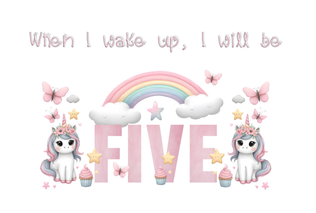 DTF Fabric When I Wake - Unicorn