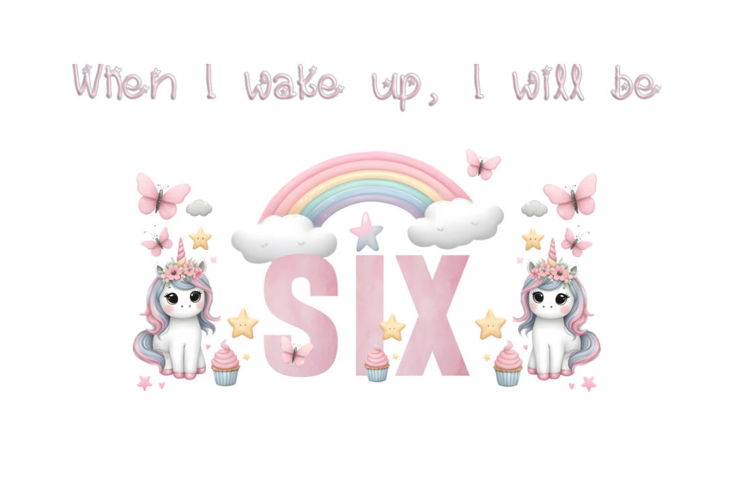 DTF Fabric When I Wake - Unicorn