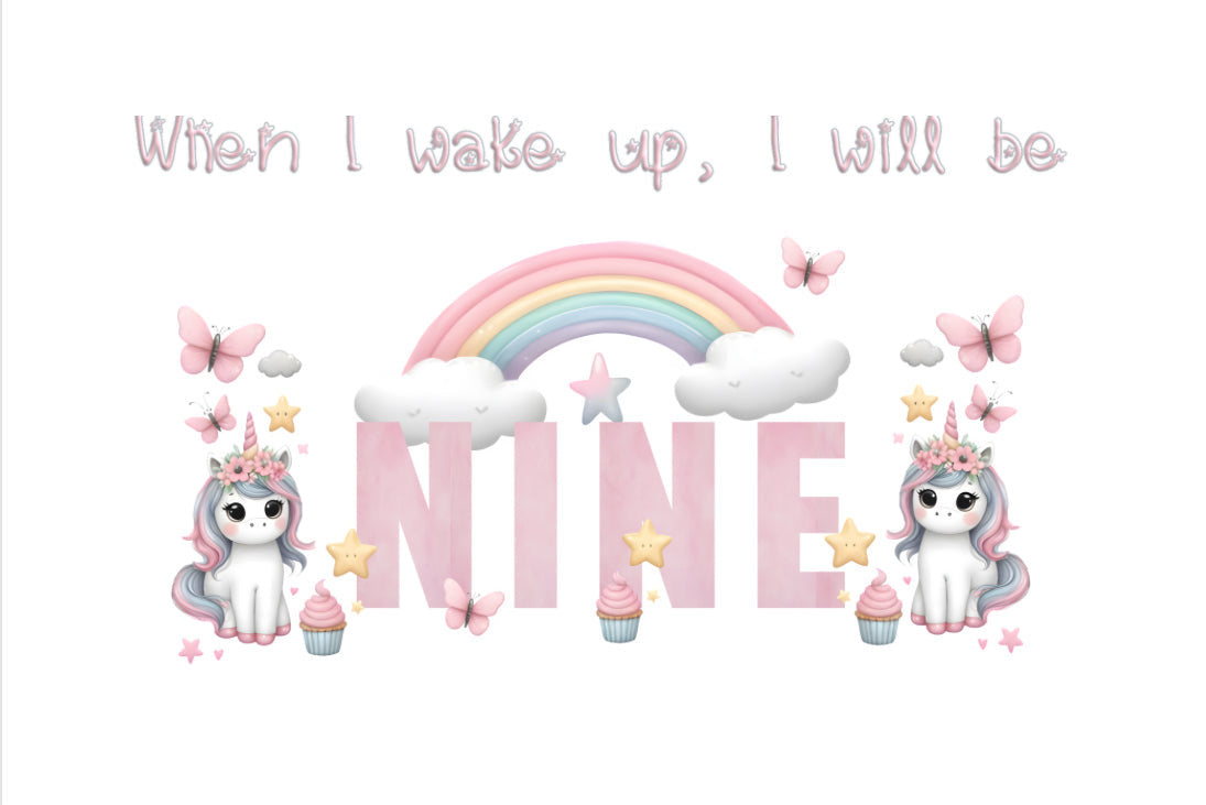 DTF Fabric When I Wake - Unicorn