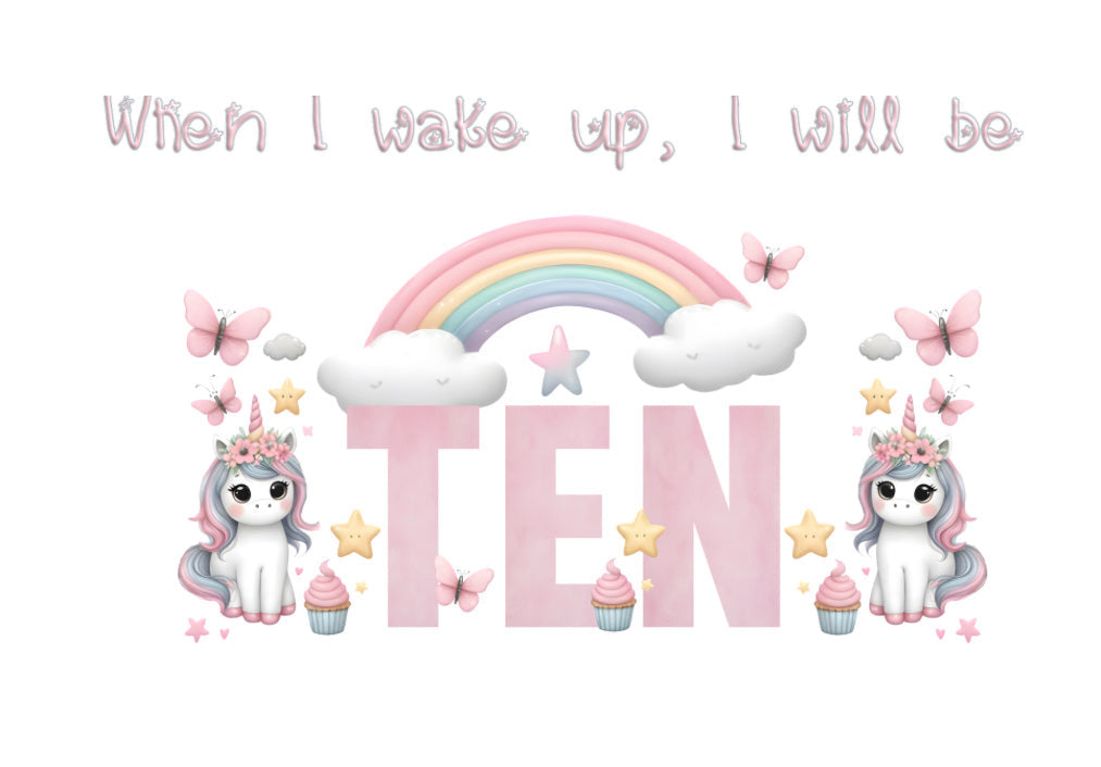 DTF Fabric When I Wake - Unicorn