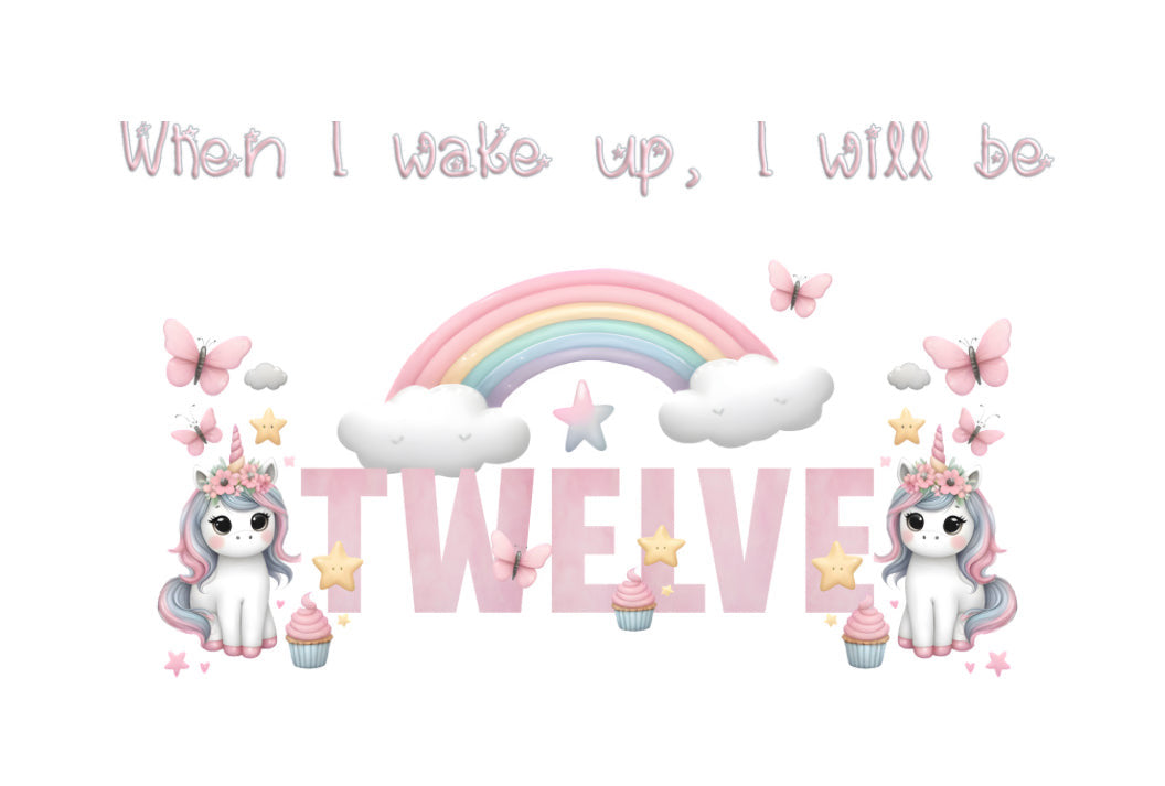 DTF Fabric When I Wake - Unicorn