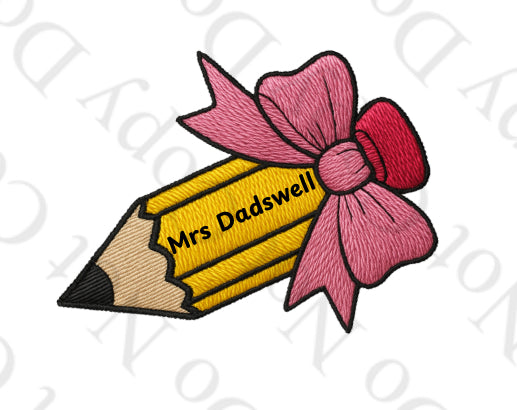 UV Teacher Embroidery Pencil (can be customised)