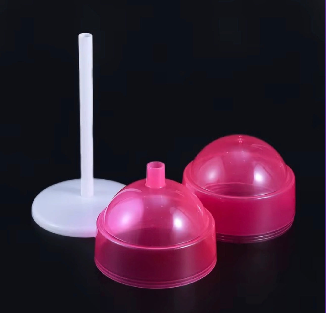 Transparent Yellow Fillable Lollipops in stock