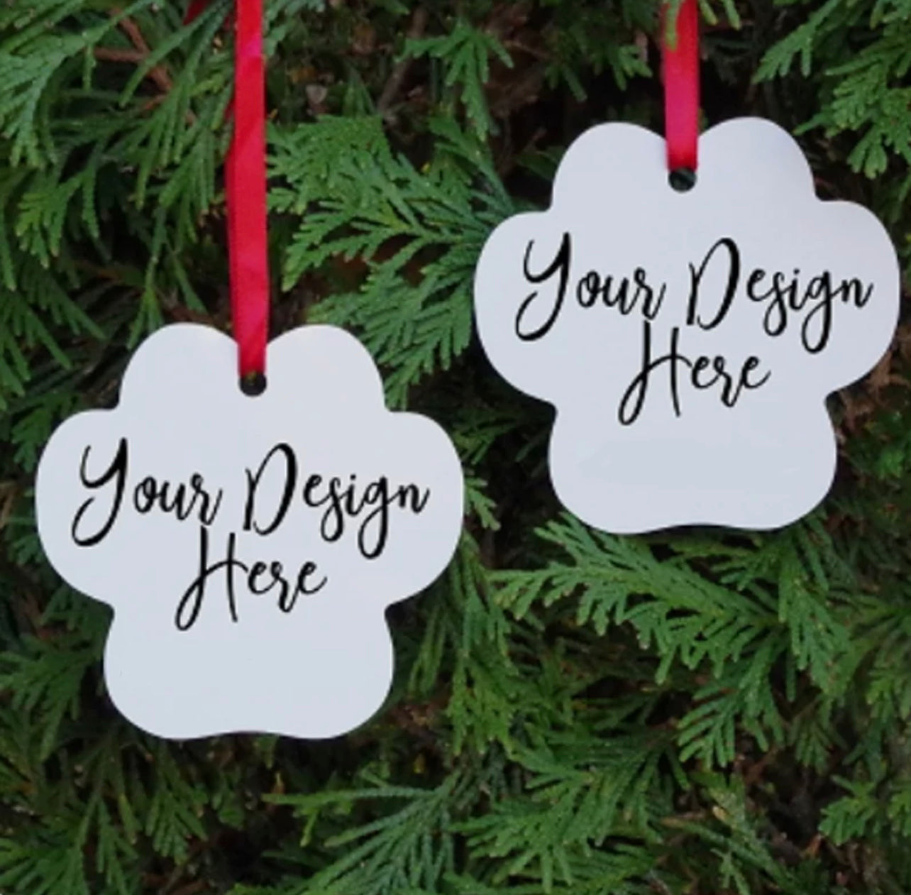 MDF Sublimation Paw Tree decoration