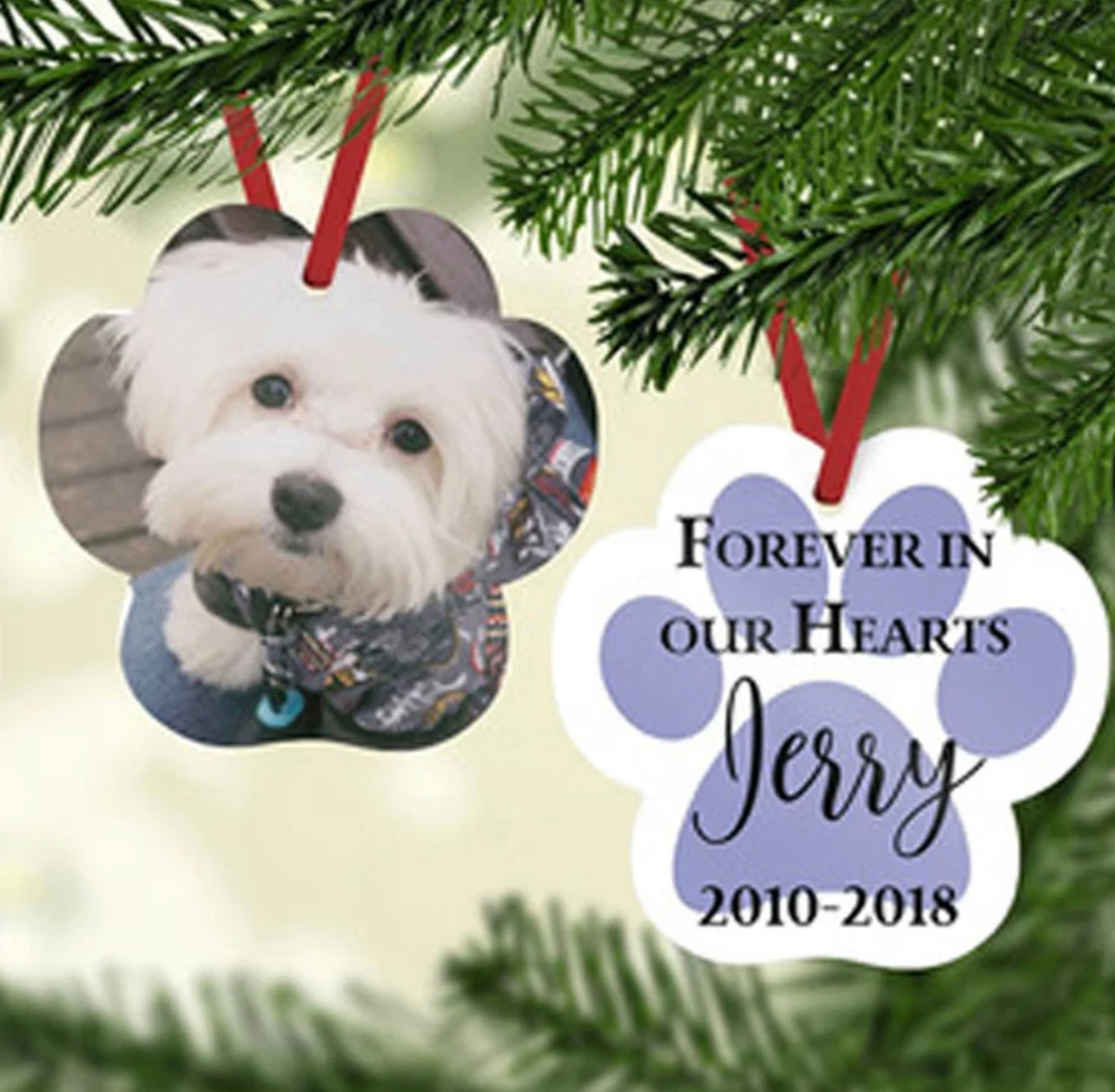 MDF Sublimation Paw Tree decoration