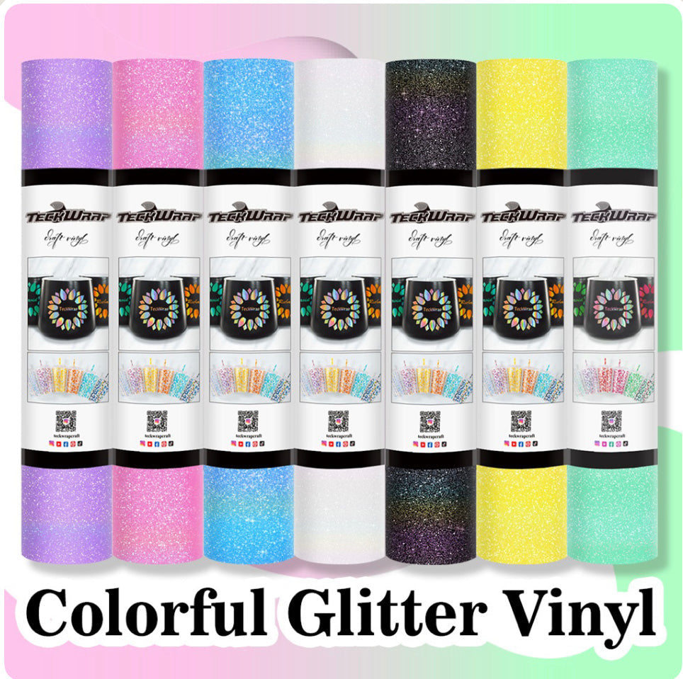 Teckwrap Colourful Glitter Permanent Vinyl