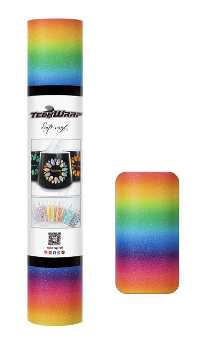 Teckwrap Rainbow Stripes Plaid Permanent Vinyl