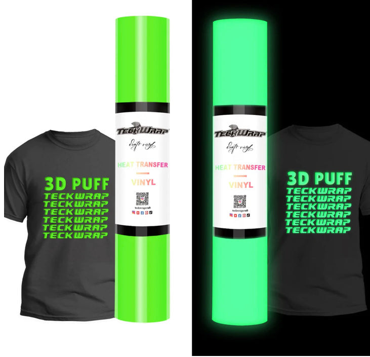 Teckwrap Glow In The Dark Puff HTV (Heat Transfer Vinyl)*