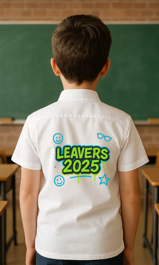 DTF Fabric - Leavers Green/Blue (can be customised)