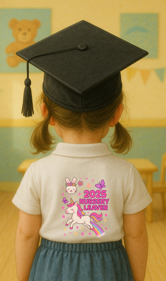 DTF Fabric - Nursery Graduation Unicorn (can be customised)