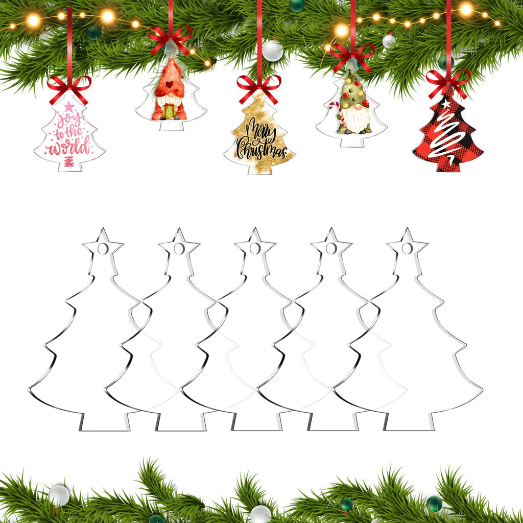 Teckwrap Acrylic Christmas Ornaments Blanks (multiple designs)