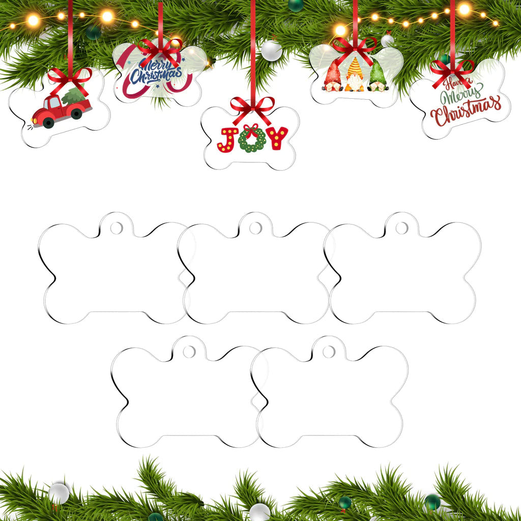 Teckwrap Acrylic Christmas Ornaments Blanks (multiple designs)