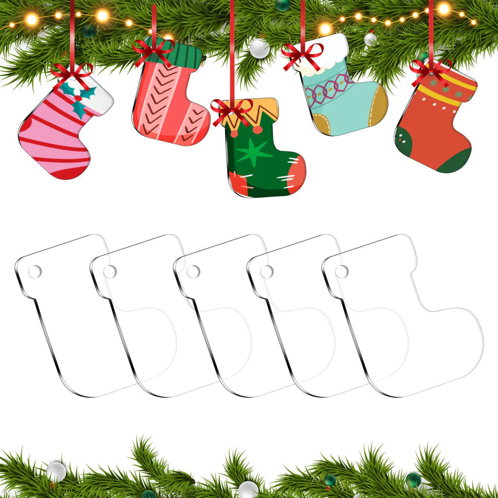 Teckwrap Acrylic Christmas Ornaments Blanks (multiple designs)