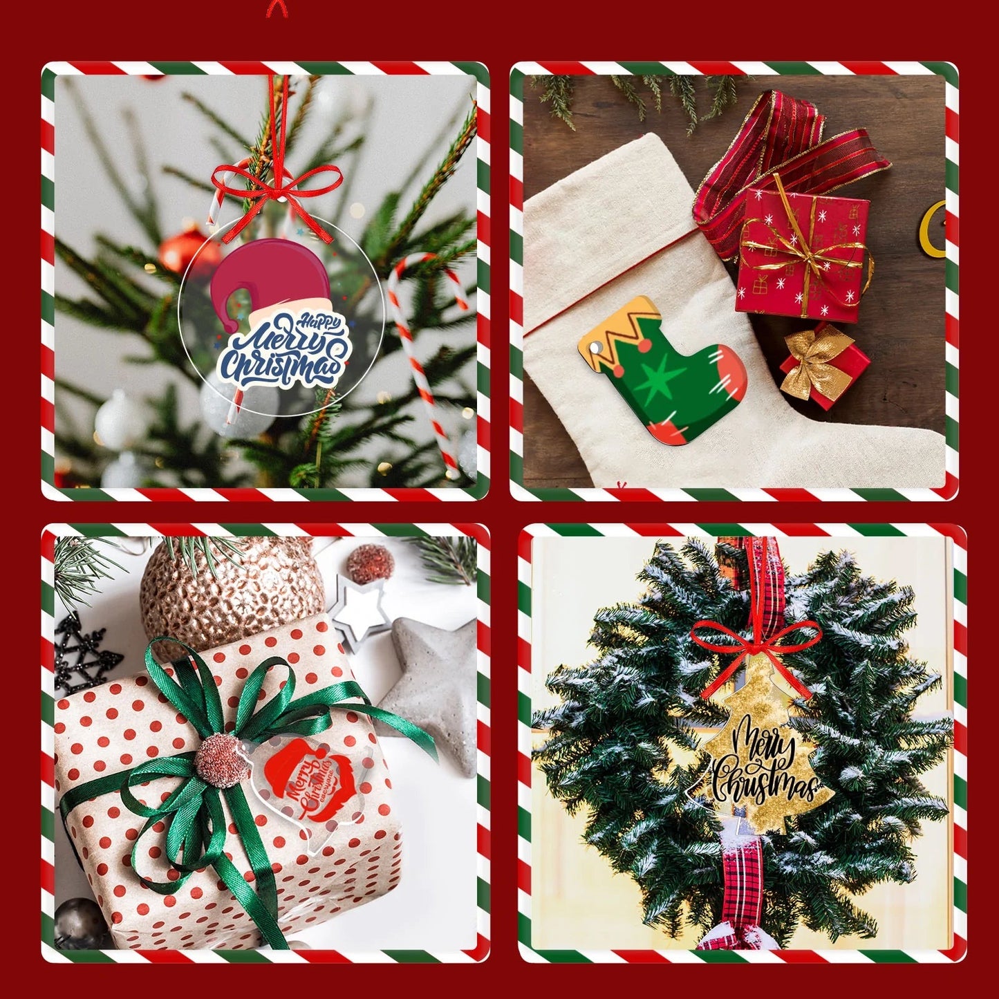 Teckwrap Acrylic Christmas Ornaments Blanks (multiple designs)