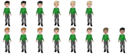 UV - Boy School Uniform - Green Jumper, White Polo and Grey Trousers .