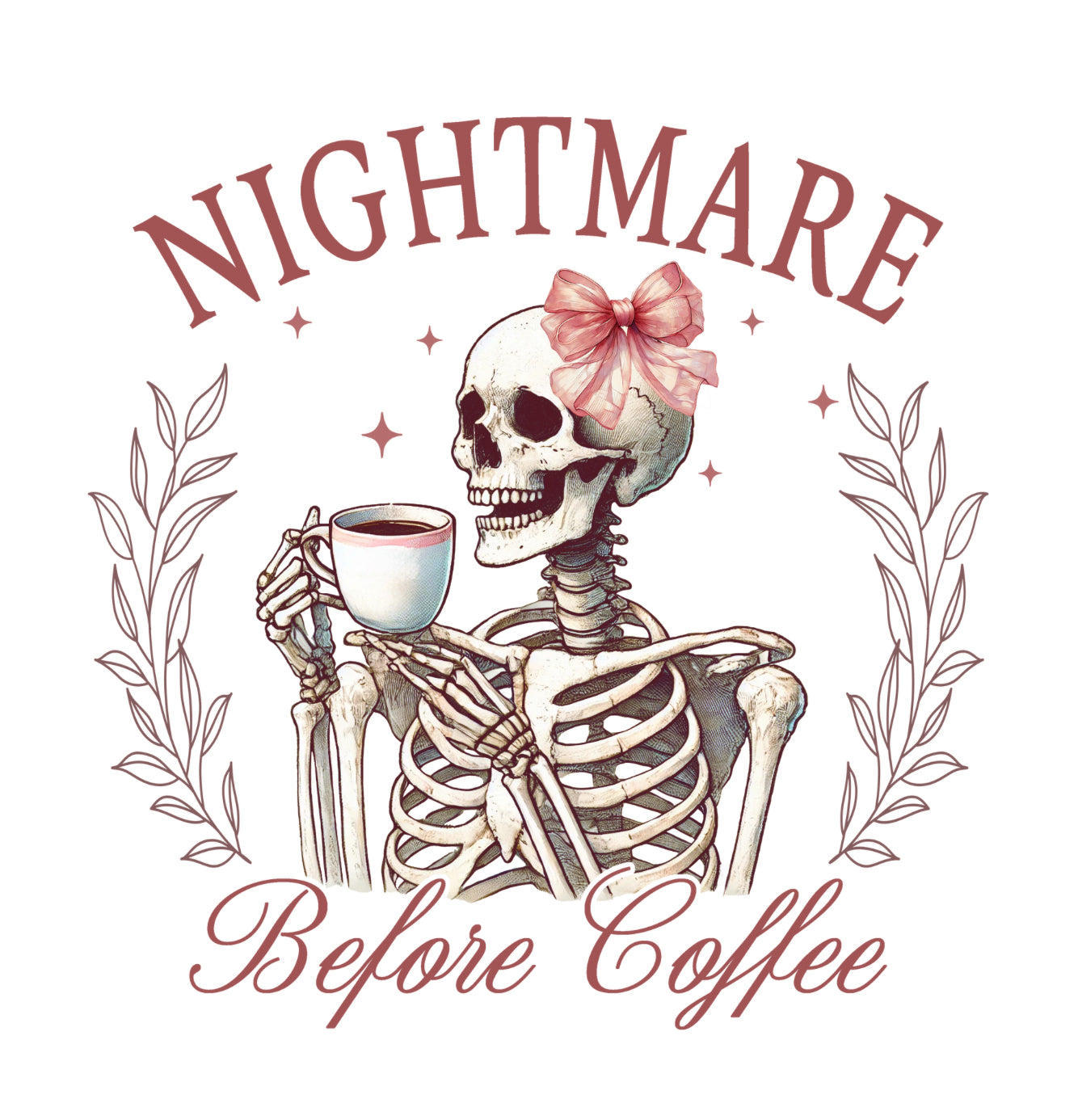 DTF Fabric - Nightmare Before Coffee