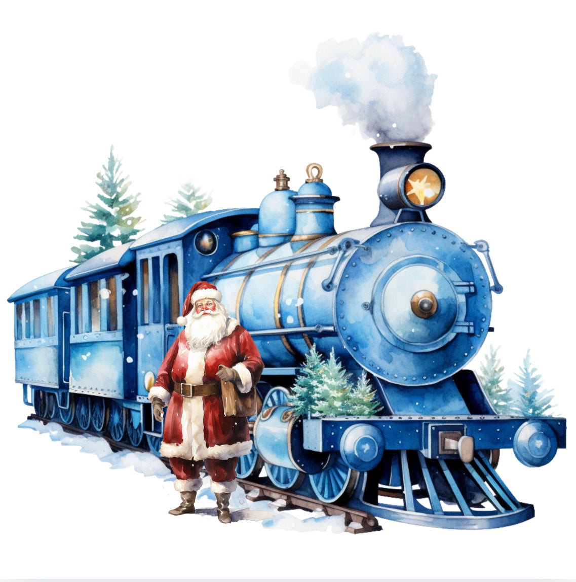 UV Christmas Blue Train 1