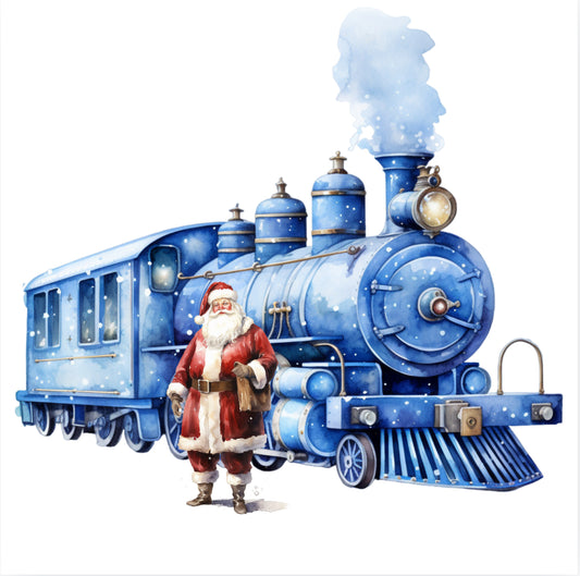 UV Christmas Blue Train 2