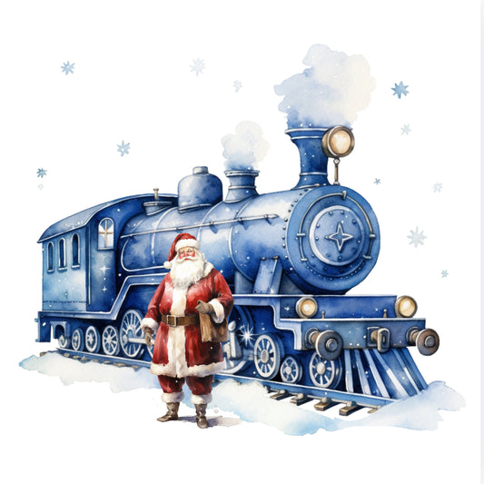 UV Christmas Blue Train 3