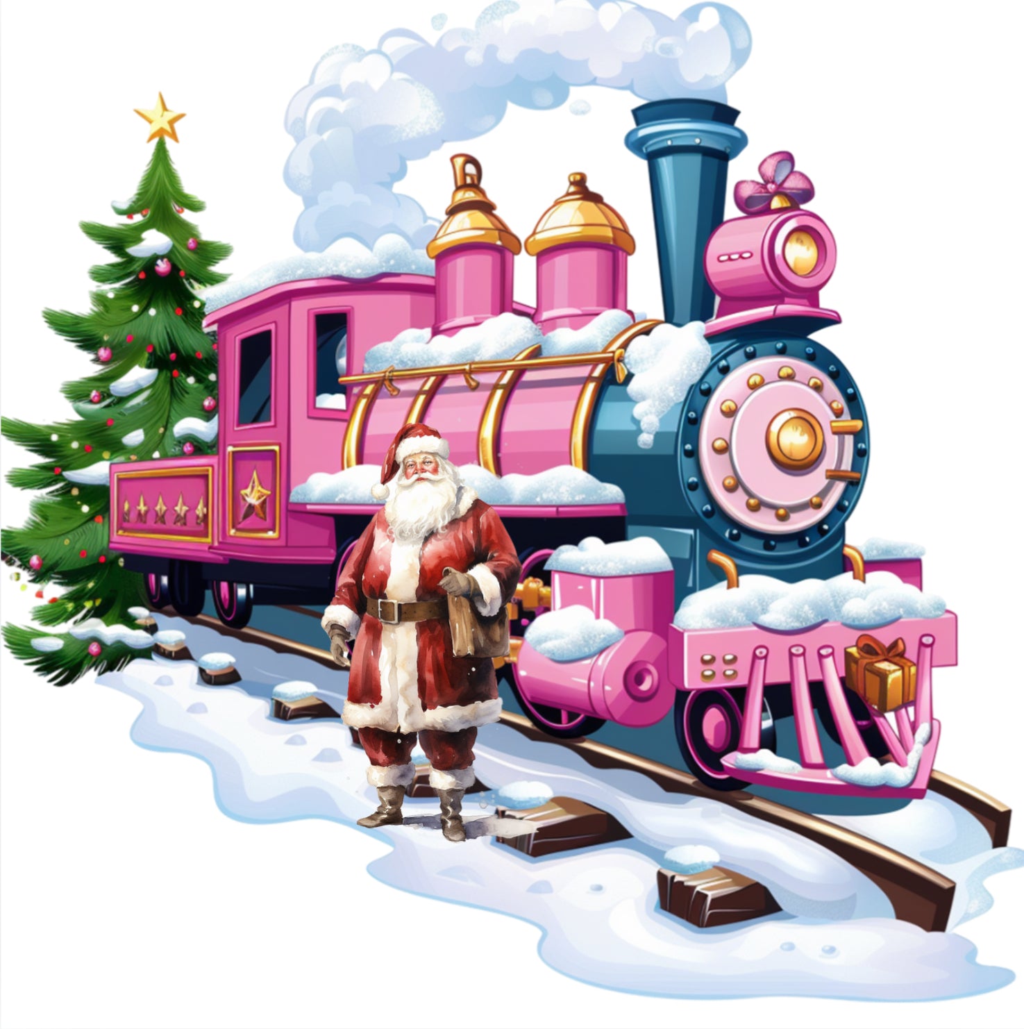 DTF Fabric - Pink Train 1 – RST Prints