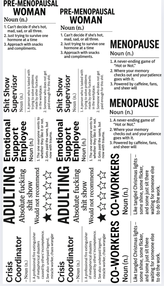 OFFER Nouns - Sheet of 14 x  9cm decals